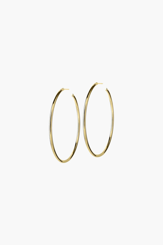 Hoops Earrings Steel Large Gold