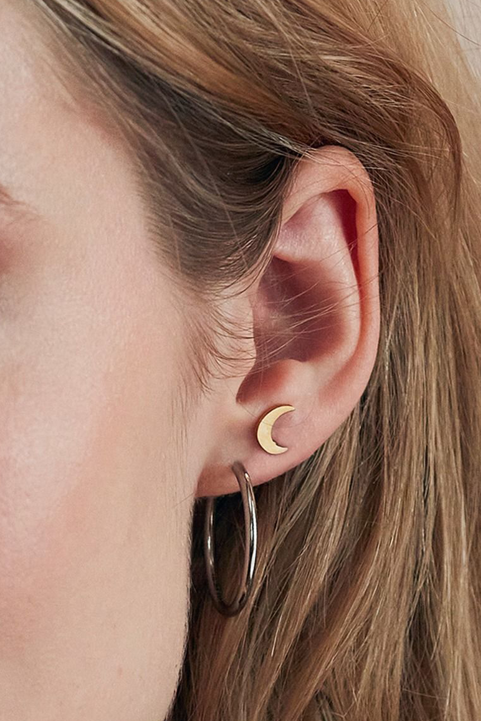 Hoops Earrings Steel Medium - Bilde 3