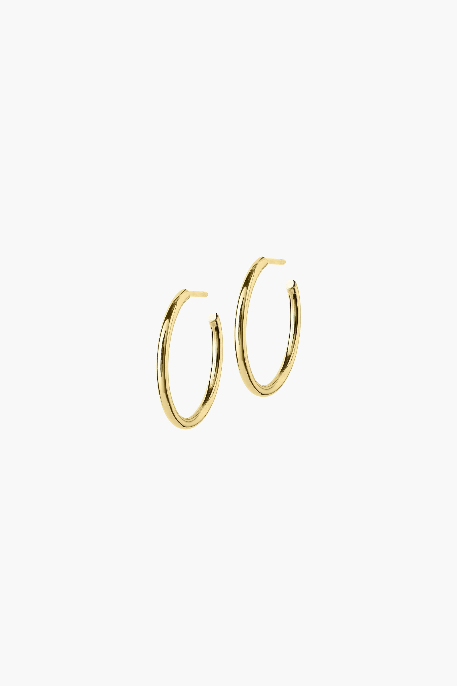 Hoops Earrings Steel Medium Gold