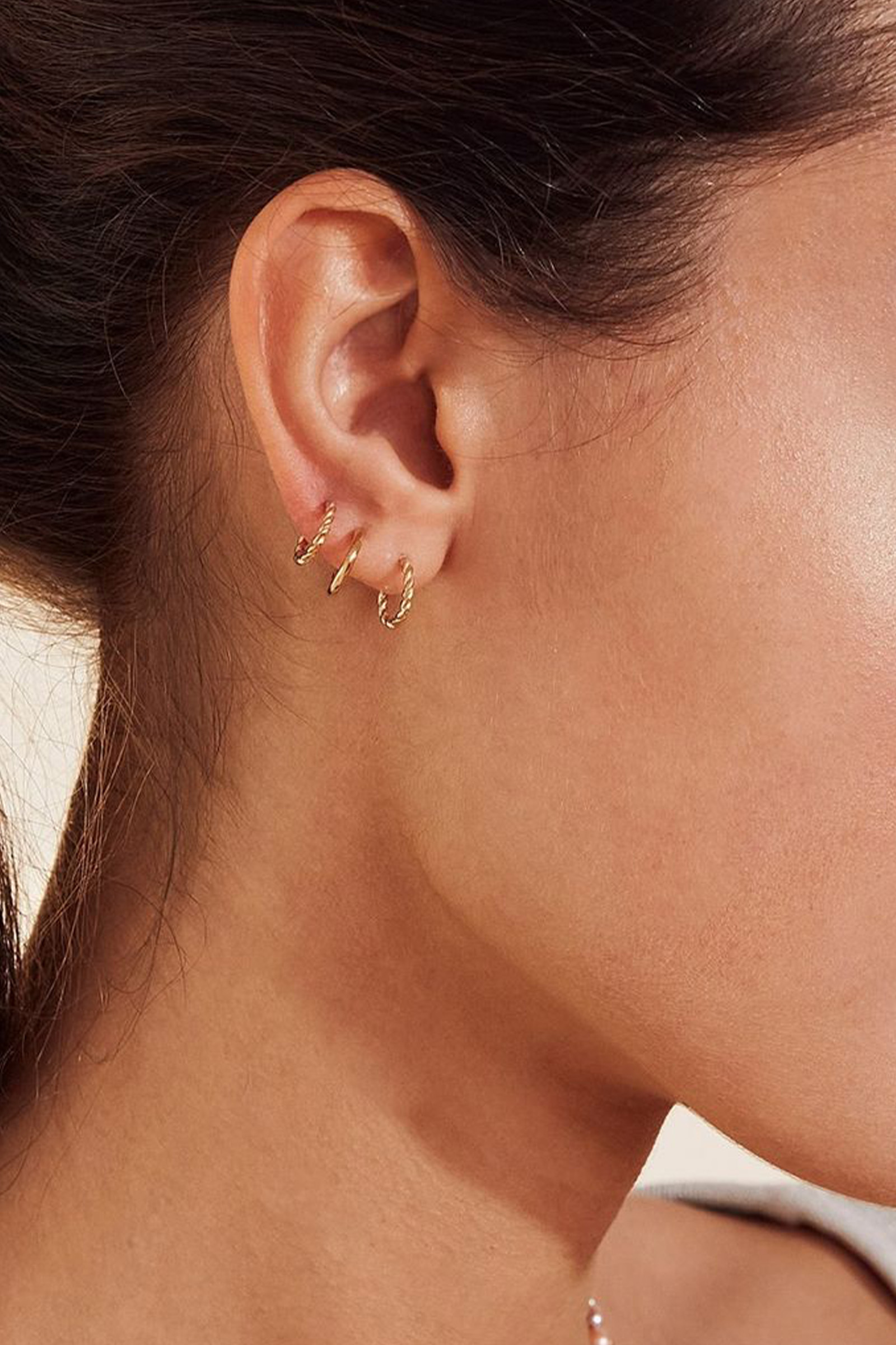 Duo Pair Creoles Gold - Bilde 2
