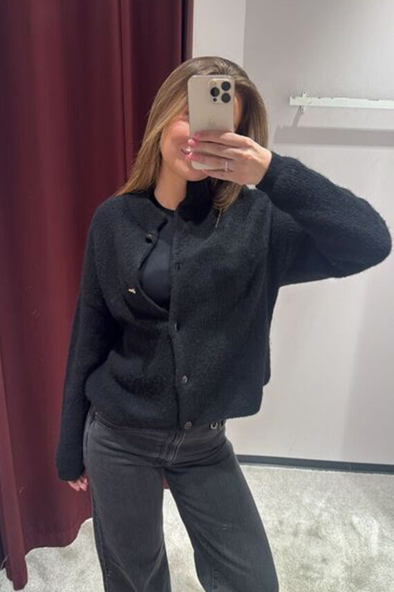 Alpha GZ Short Cardigan Black