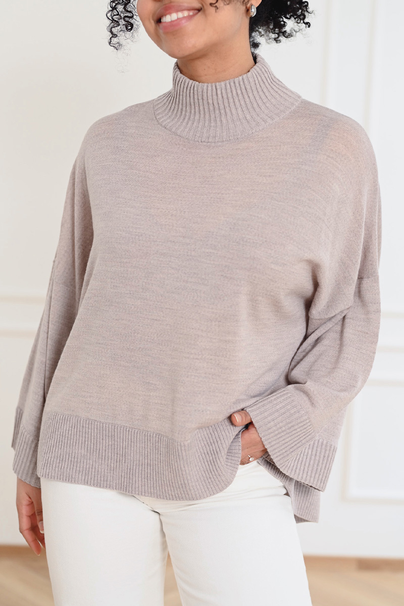 Eternal IW Biella Pullover Oatmeal Melange - Bilde 2