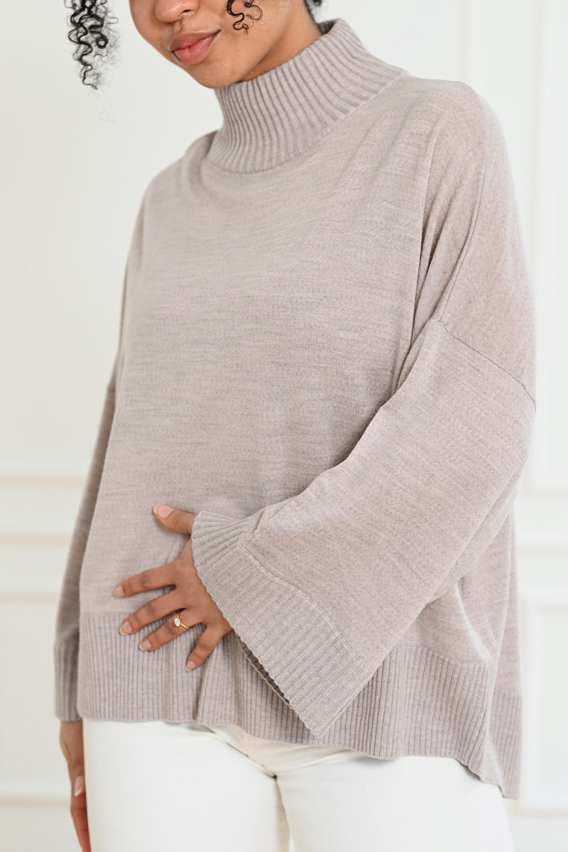 Eternal IW Biella Pullover Oatmeal Melange - Bilde 3