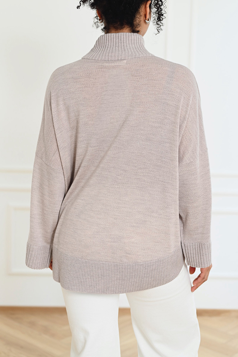 Eternal IW Biella Pullover Oatmeal Melange - Bilde 4