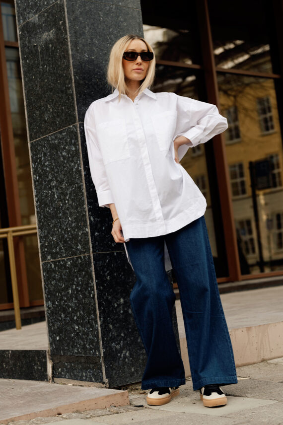 Cotton Crisp Pocket White