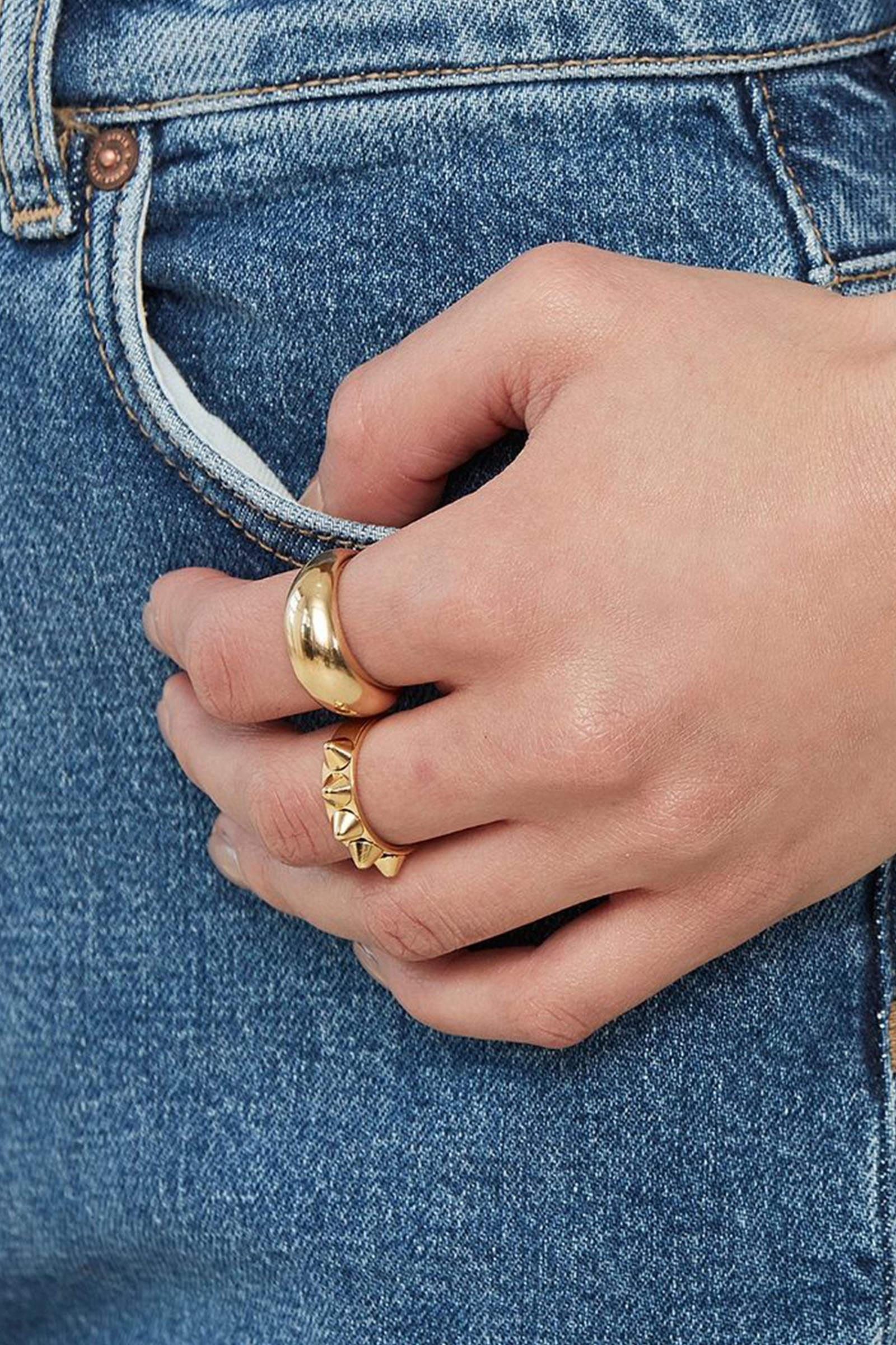 Peak Ring Single Gold - Bilde 4