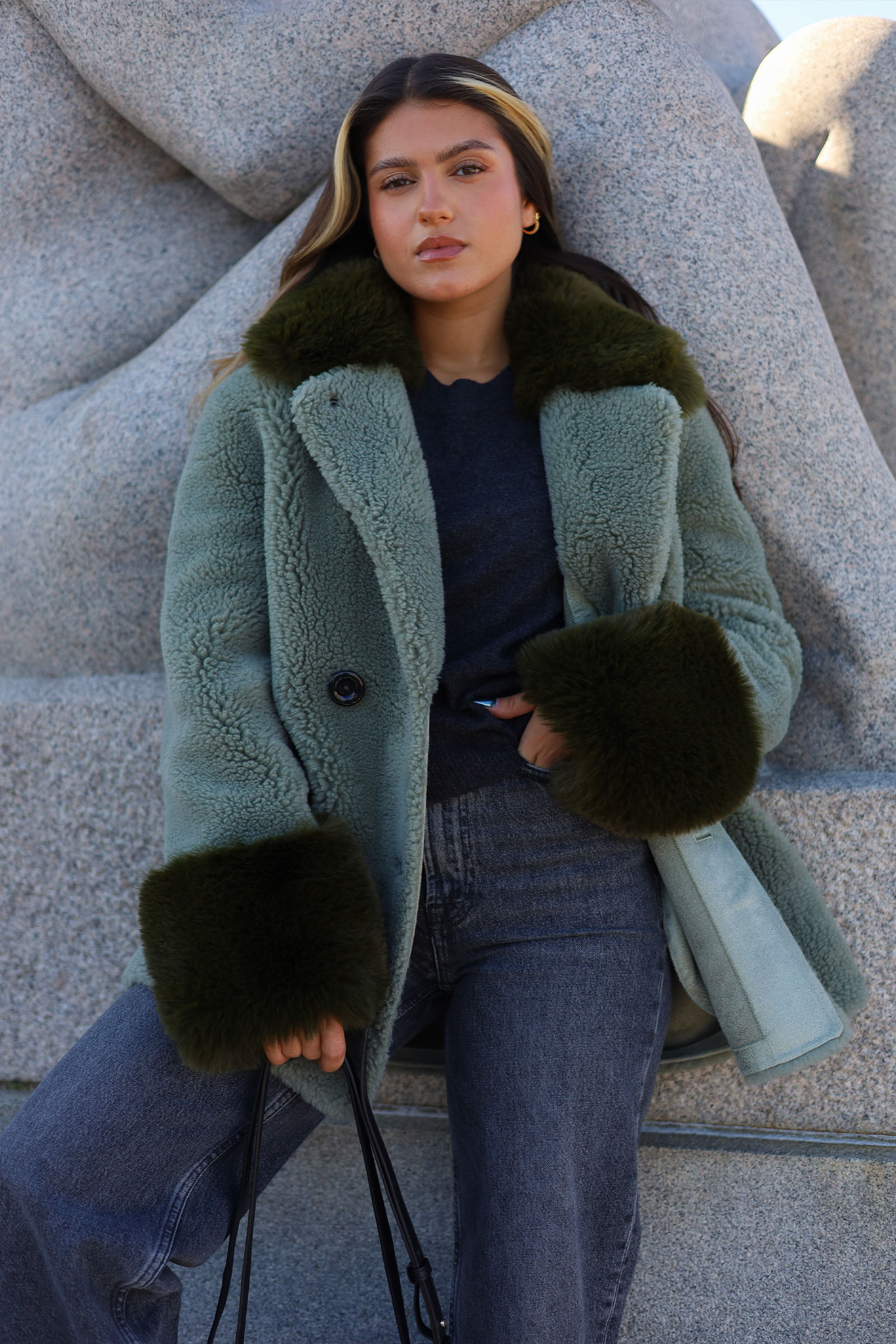 Fiona Wool Coat Short Green