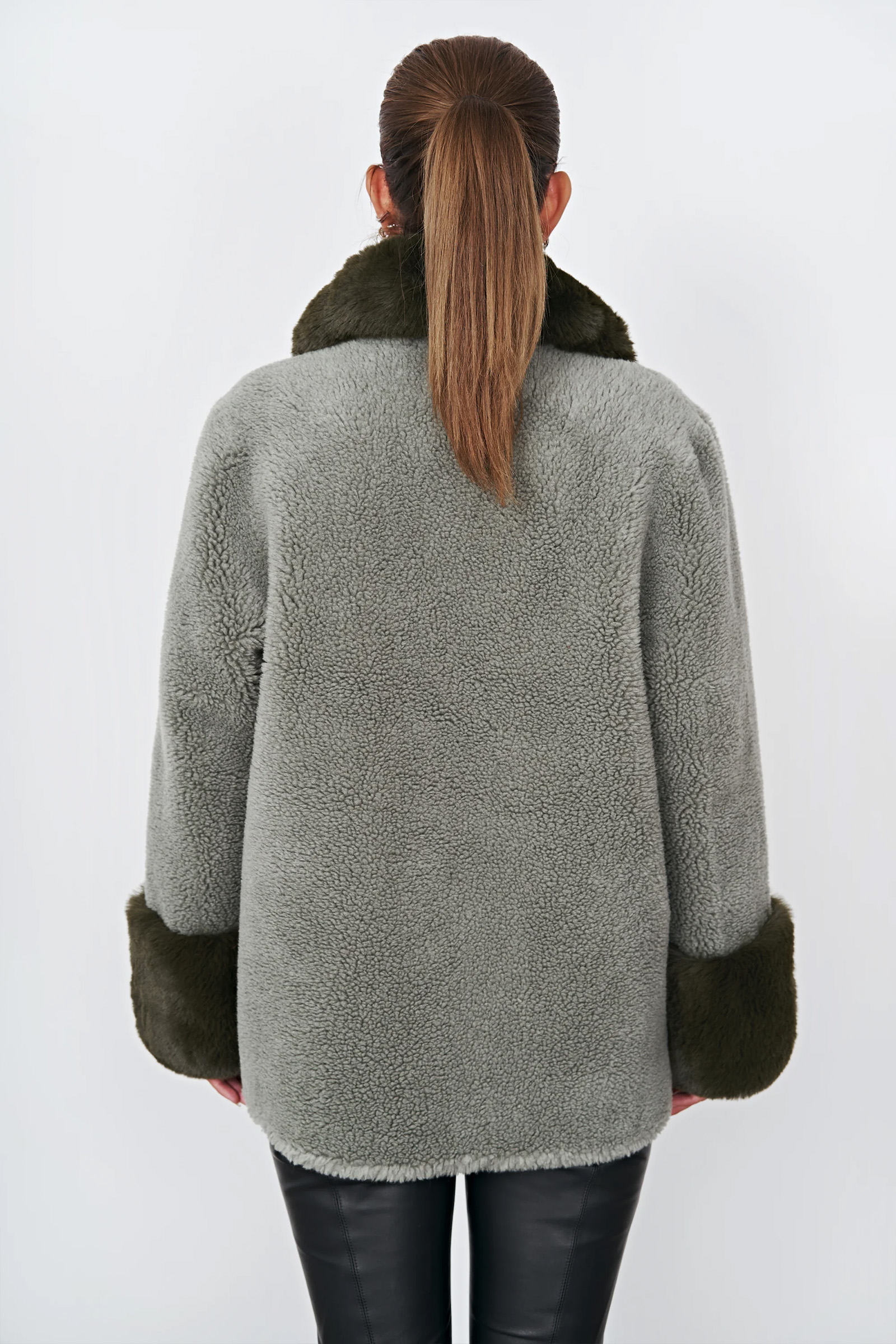 Fiona Wool Coat Short Green - Bilde 5