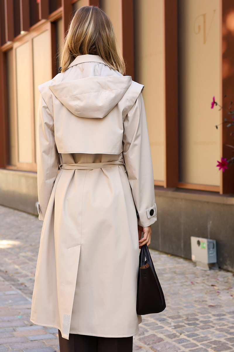 Regndråpe Trench Coat Sand - Bilde 7