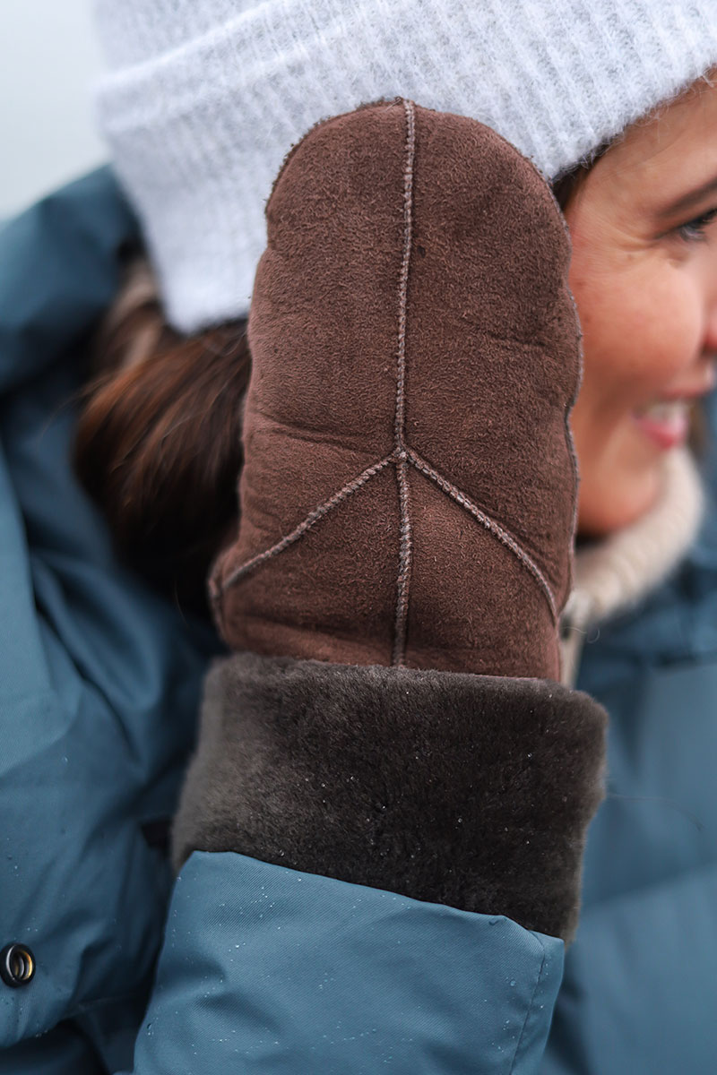 Jasmin Mitten Dark Brown - Bilde 2