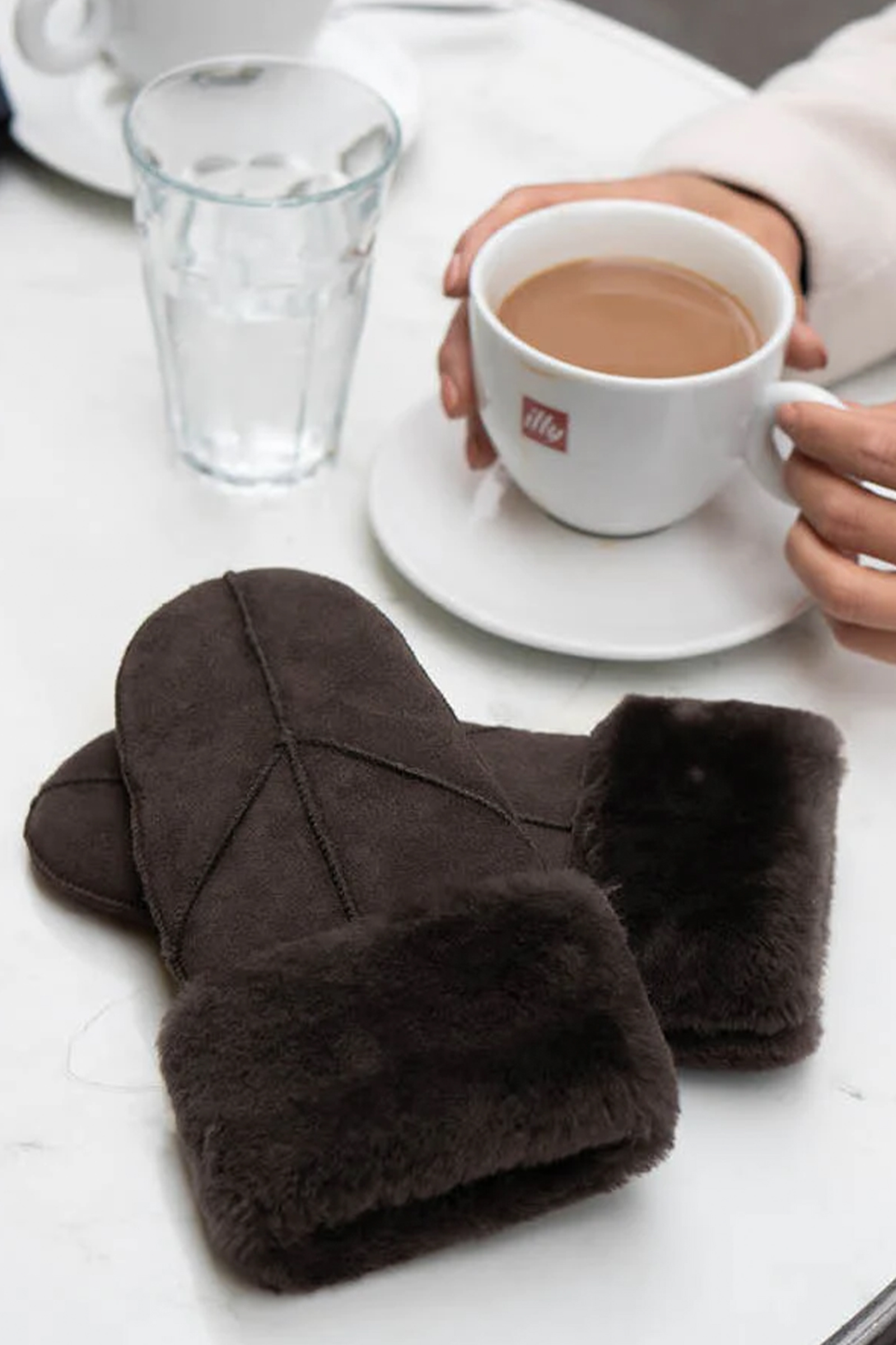 Jasmin Mitten Dark Brown - Bilde 3