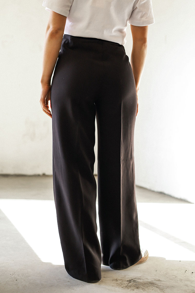 SL Corinne Wide Long Pants Black - Bilde 4