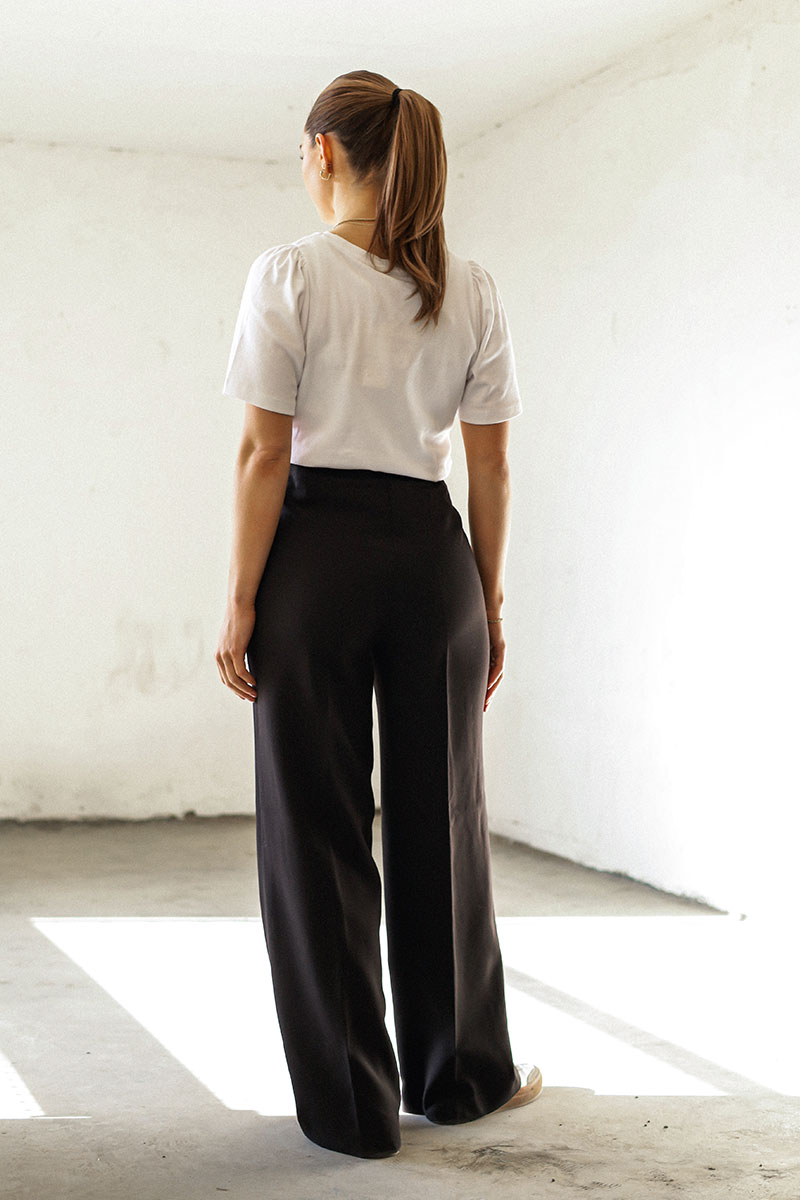 SL Corinne Wide Long Pants Black - Bilde 5