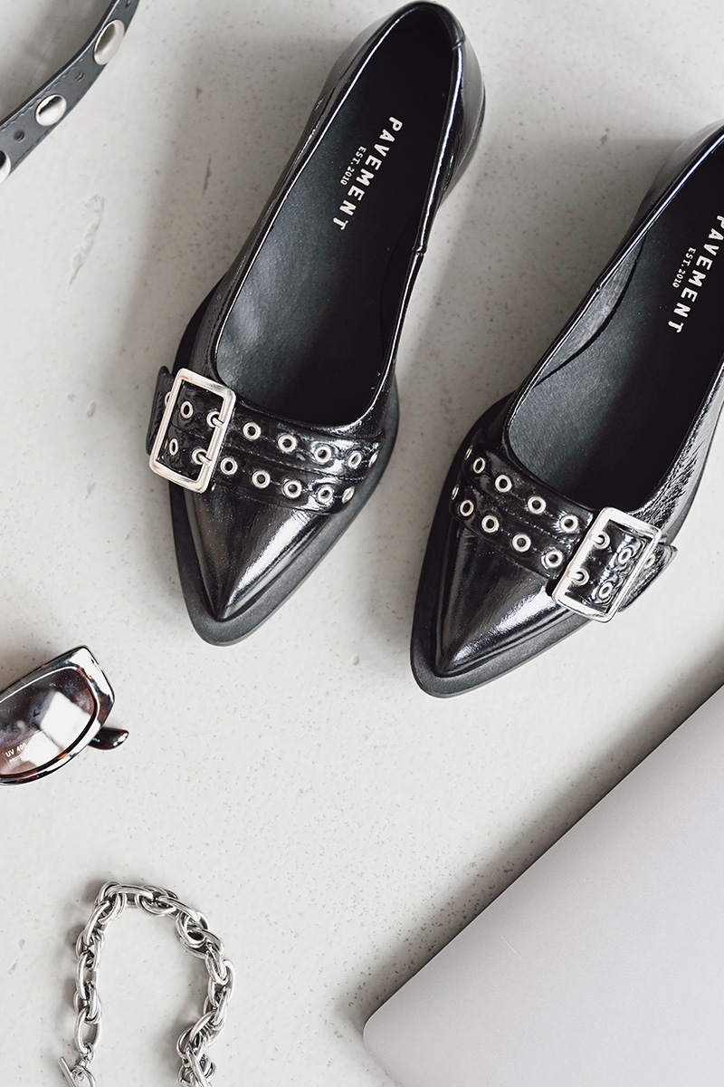 Saso Low Black Patent
