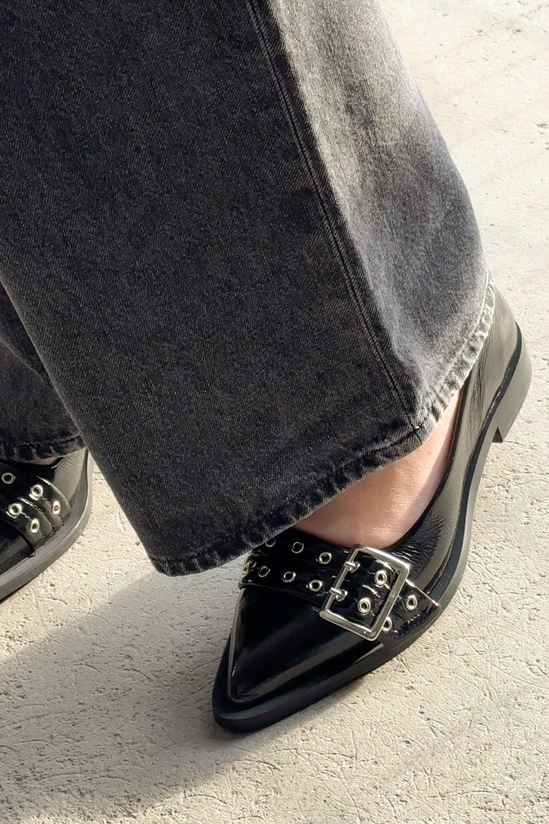 Saso Low Black Patent - Bilde 3