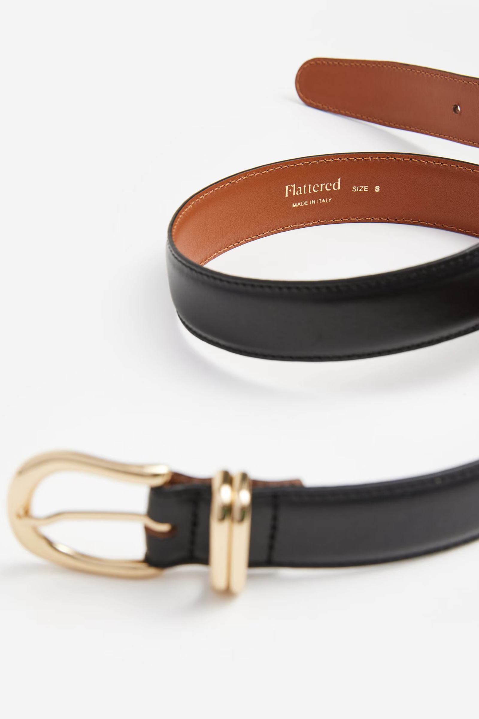 Beatrice Belt Leather Black - Bilde 3