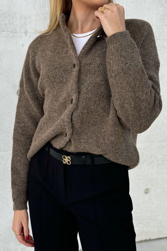gestuz-alphagz-short-cardigan-noos-dark-sand-melange