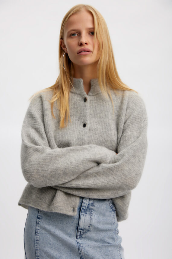 Alpha GZ Short Cardigan Noos Light Grey Melange