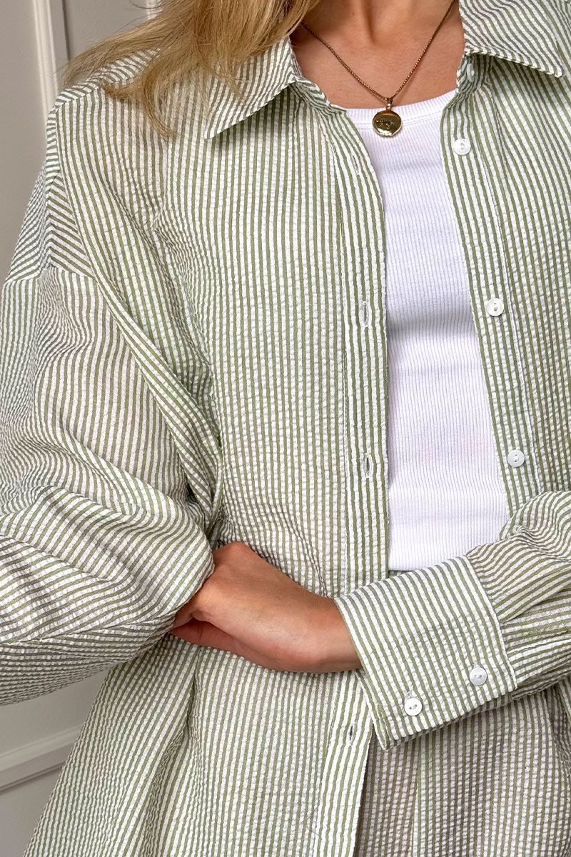 Sonja Shirt White/Green - Bilde 4