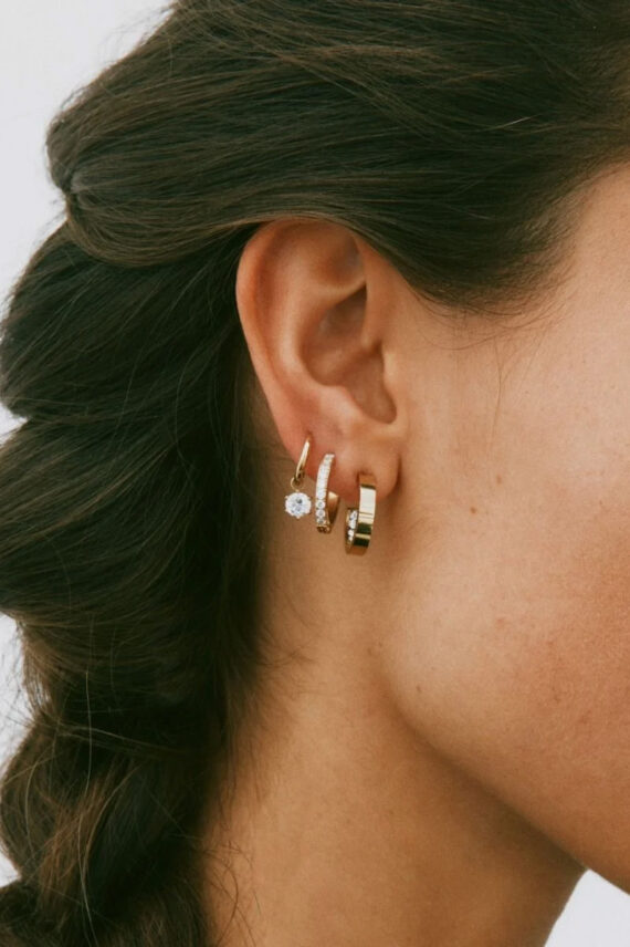Crown Hoops Gold