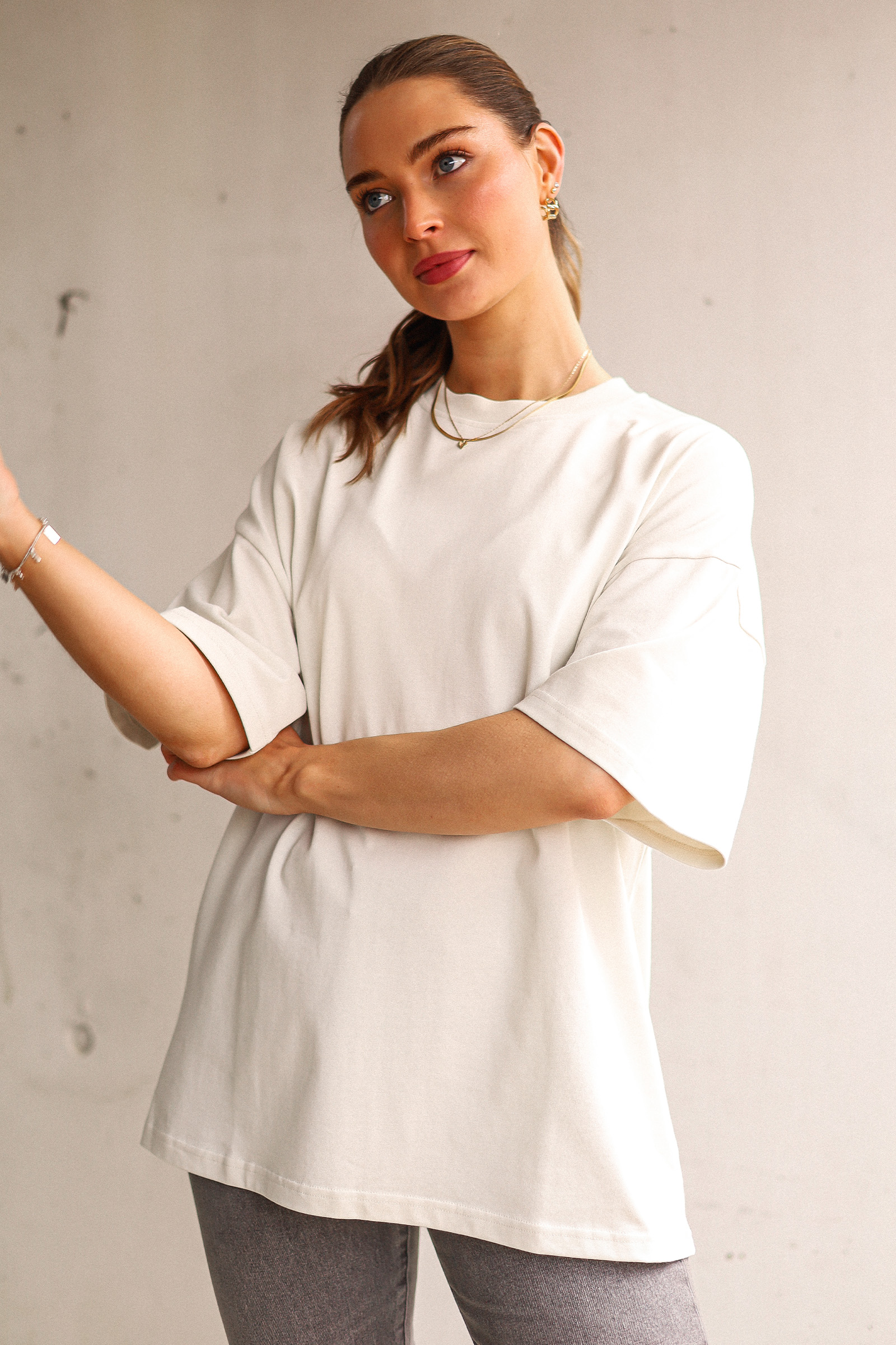 Box Fit T-Shirt Vintage White - Bilde 4