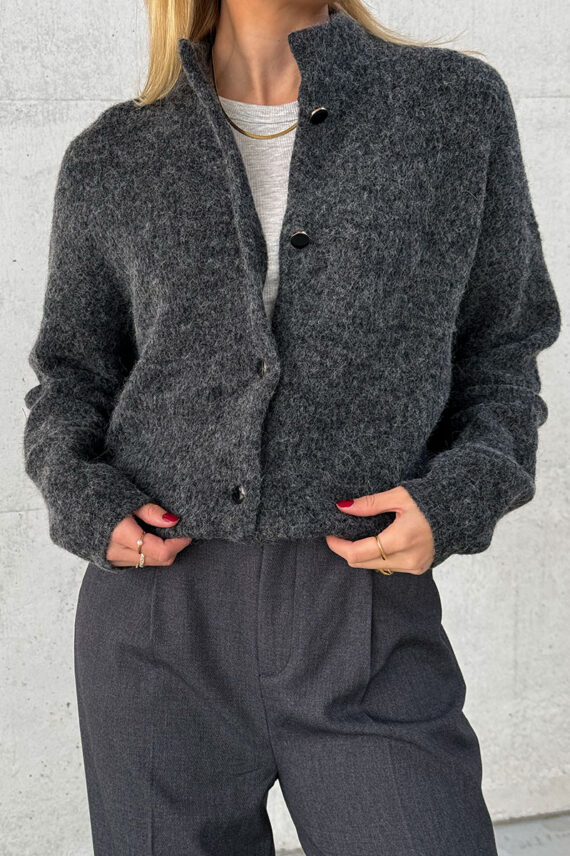 gestuz-alpha-gz-short-cardigan-noos-charcoal-melange