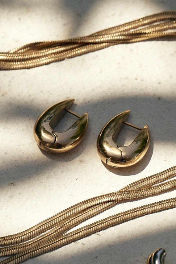 Crest Hoops L Gold