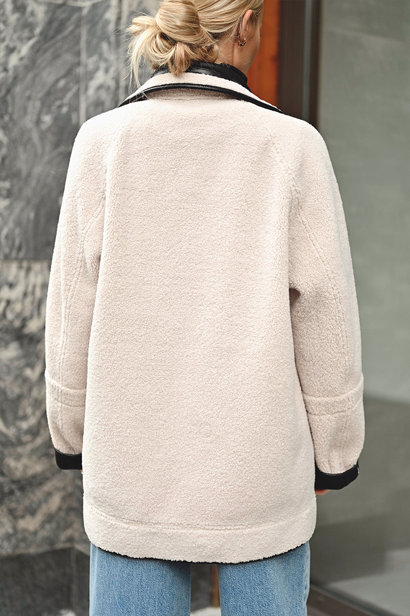 Reversible Blouson Coat Black/Cream - Bilde 5