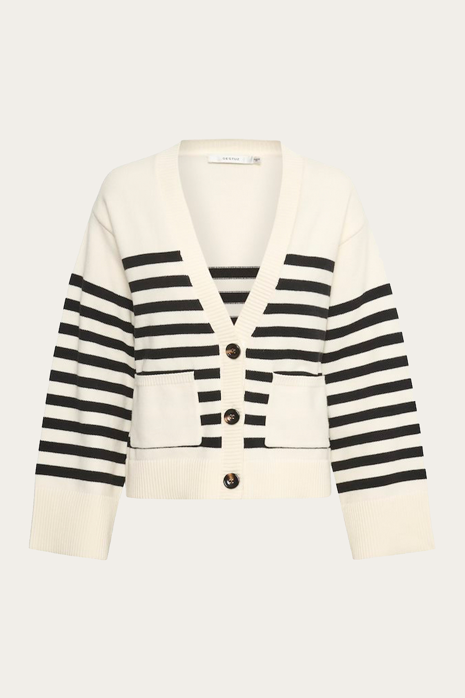 Embla GZ Cardigan Black/Off White - Bilde 3