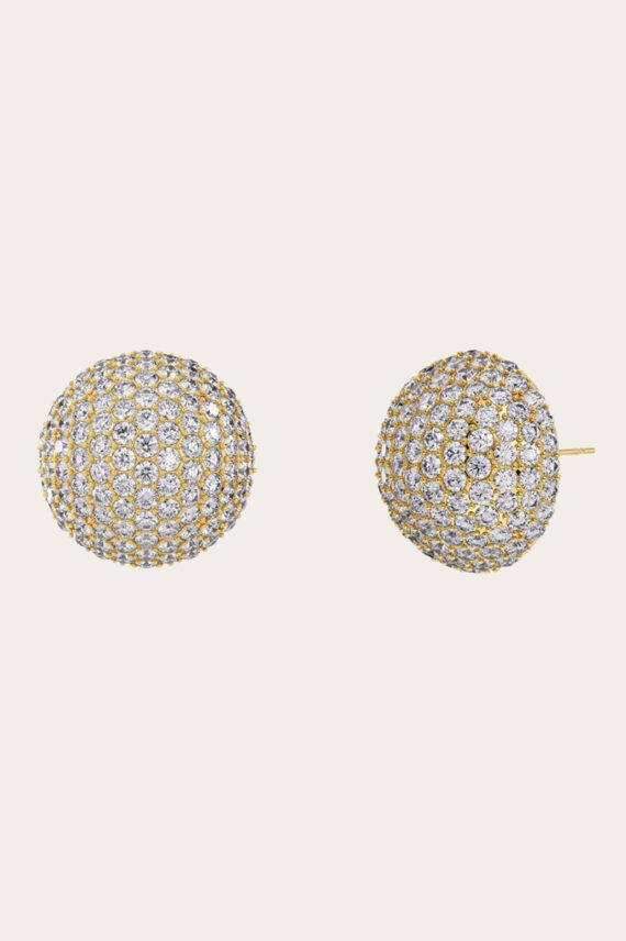 Bead Sparkle Studs Gold