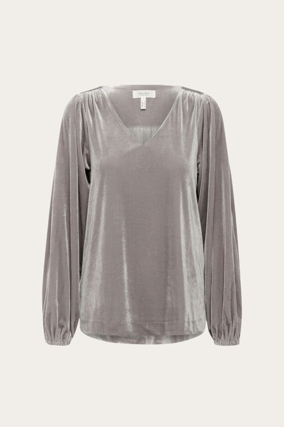 part two madis pw blouse gray flannel