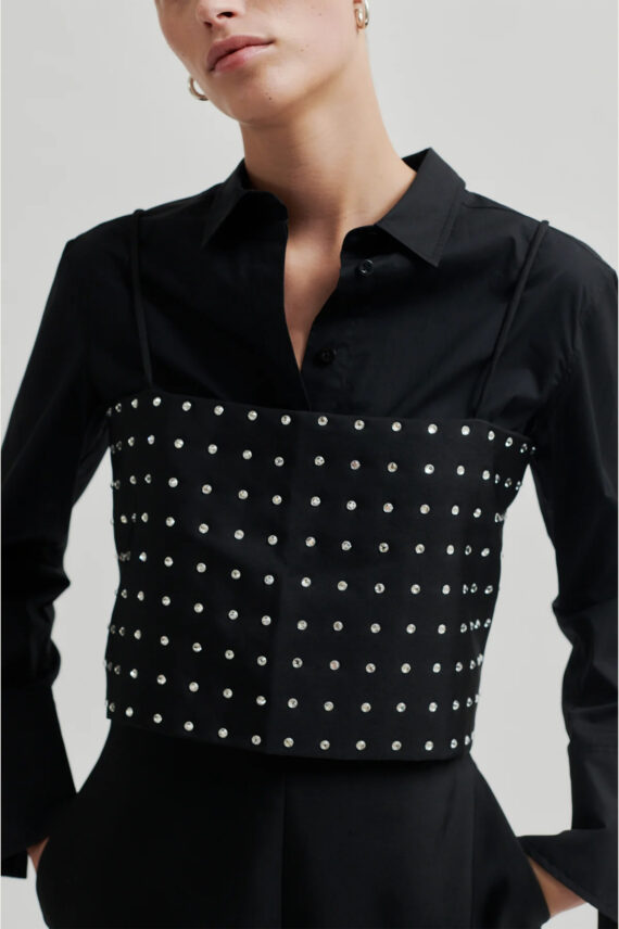 second female elegance top black