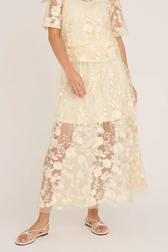 Fuschia Skirt Yellow