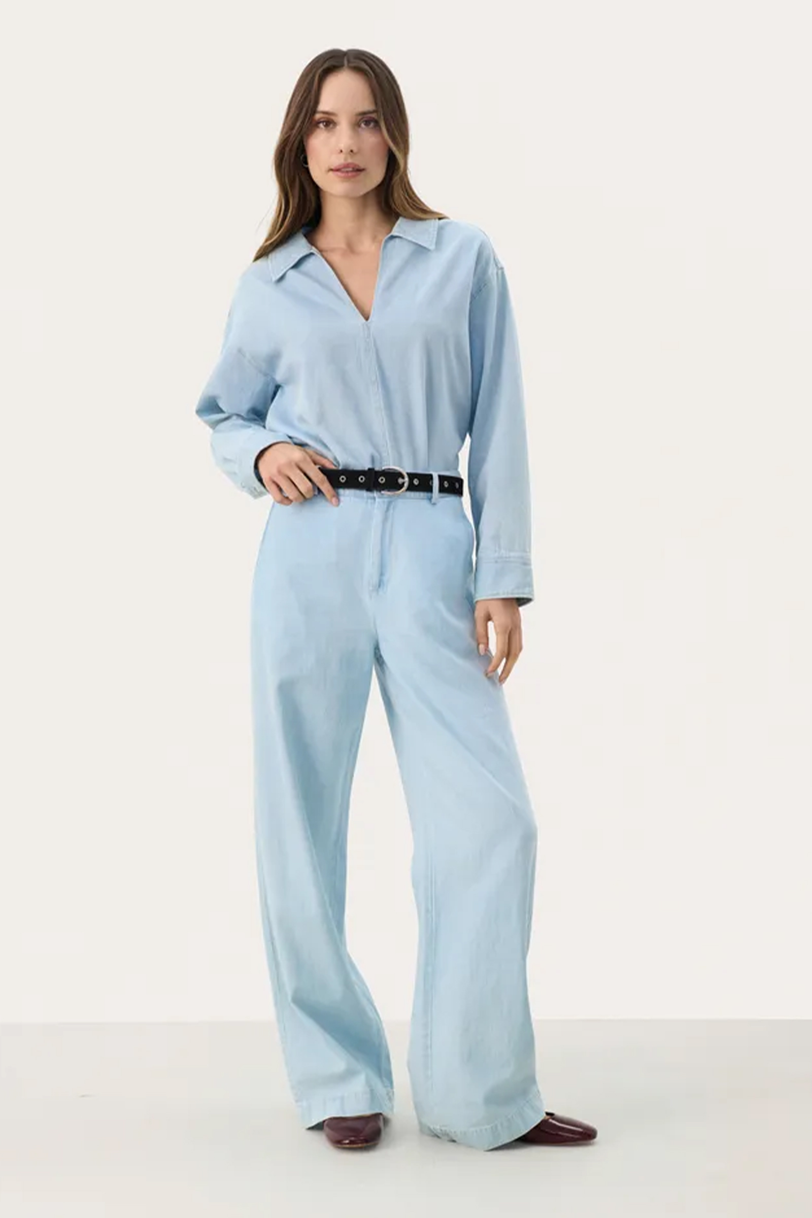 Coralie PW Pant Whiteish Blue Denim - Bilde 4