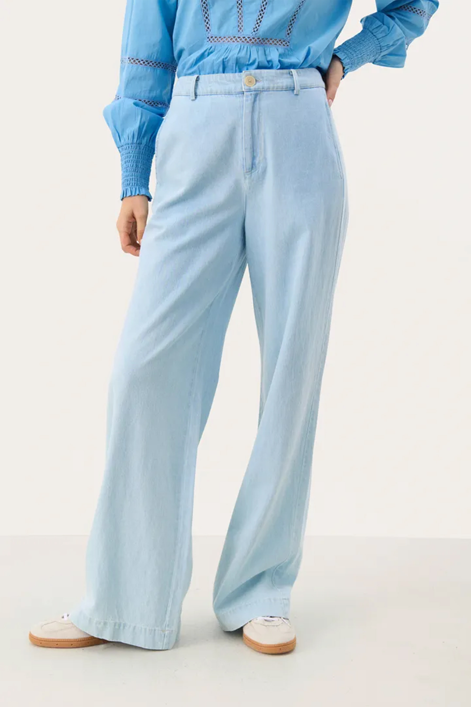 Coralie PW Pant Whiteish Blue Denim - Bilde 2