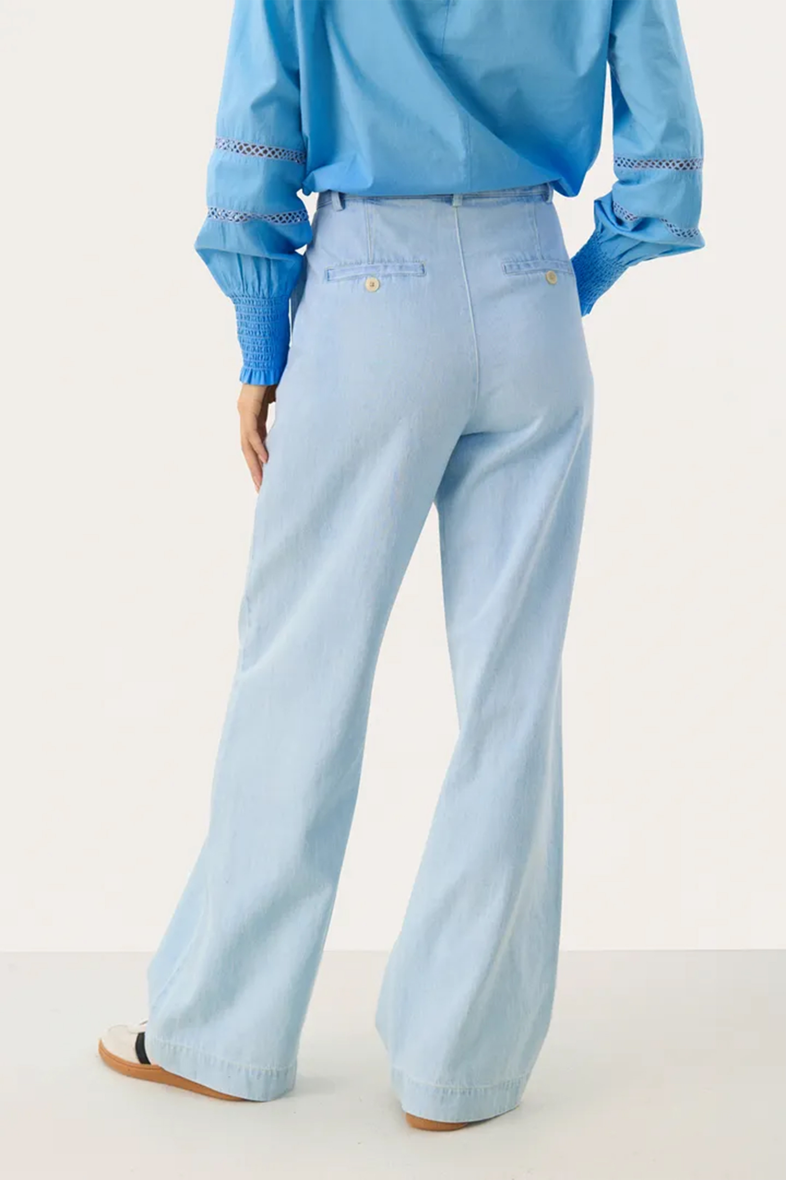 Coralie PW Pant Whiteish Blue Denim - Bilde 5