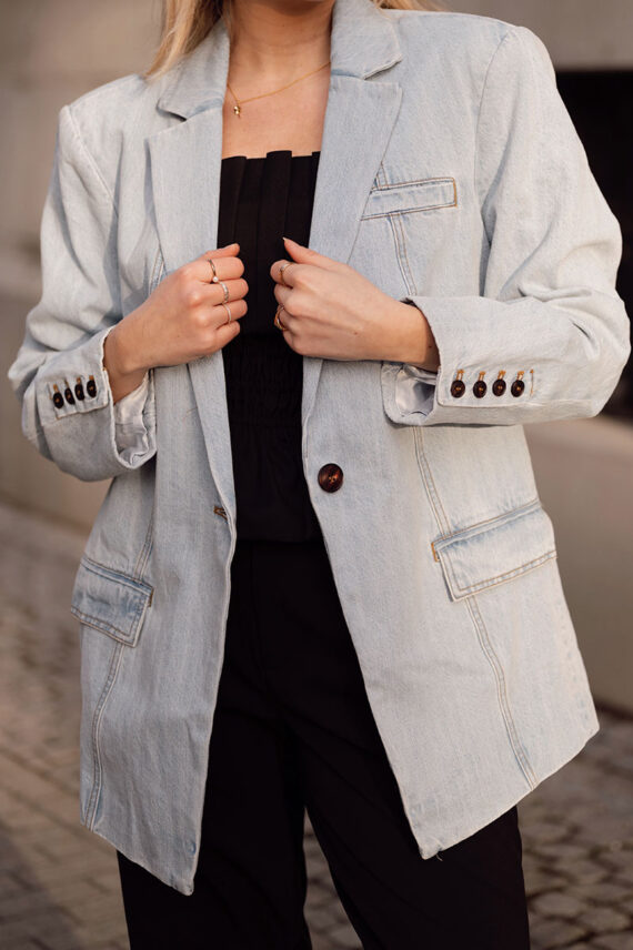 VellaGZ Blazer Light Blue Washed