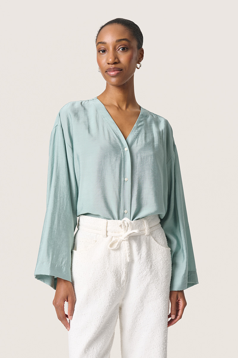 SLLeodora Shirt Blouse Silver Blue
