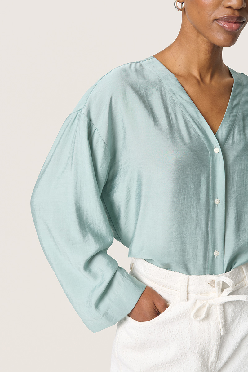 SLLeodora Shirt Blouse Silver Blue - Bilde 2