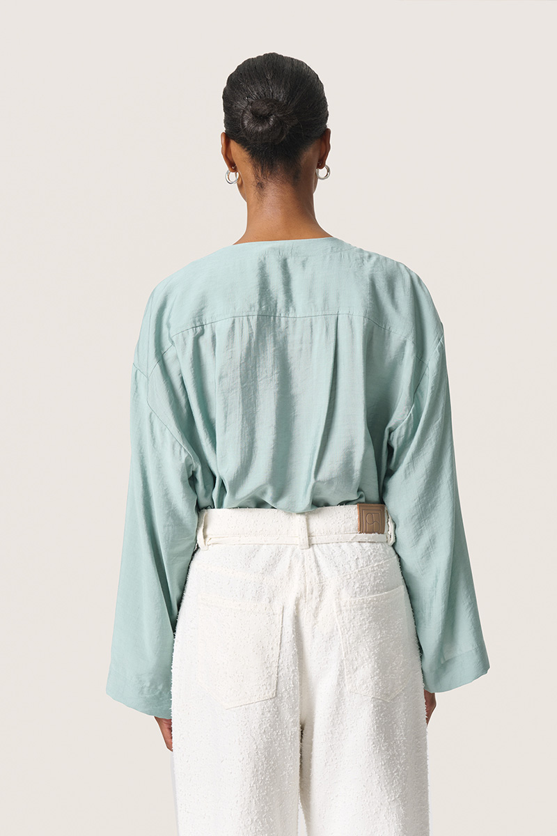 SLLeodora Shirt Blouse Silver Blue - Bilde 4