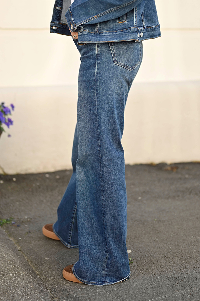 Eva Wide Iris Denim Indigo - Bilde 7