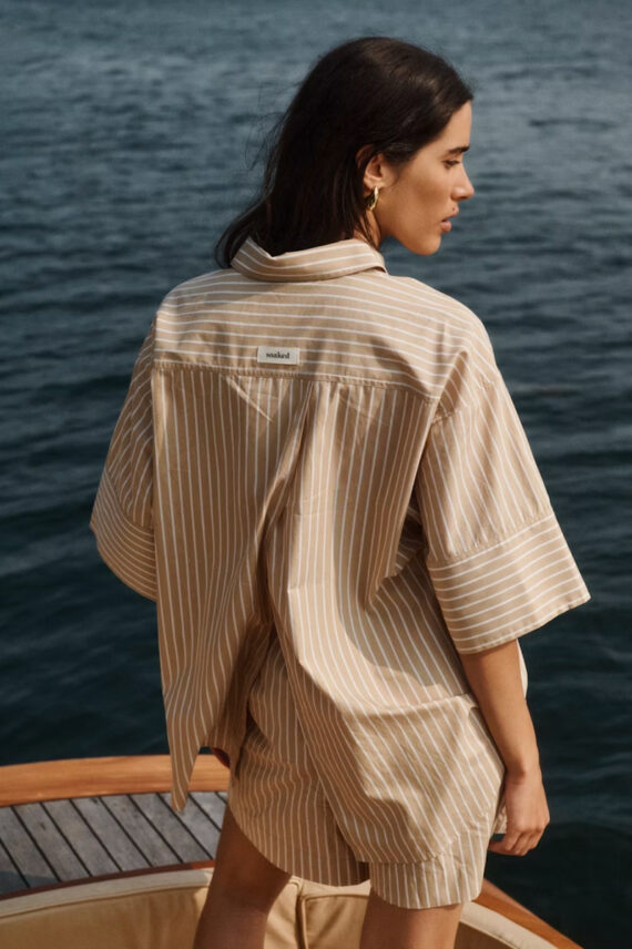 SLKaily Shirt SS Travertine Stripes