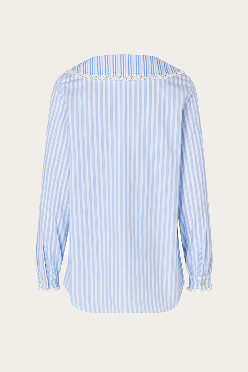 Sarahcras Shirt Blue Stripe - Bilde 8