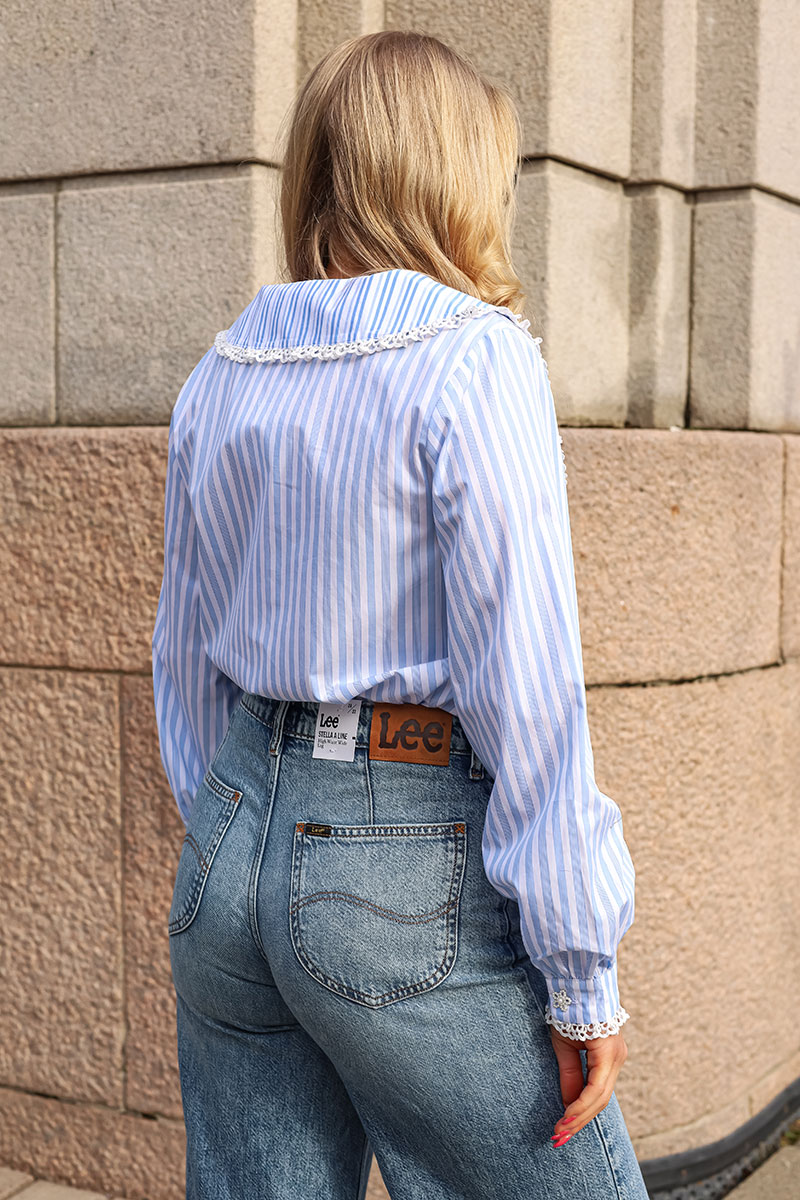 Sarahcras Shirt Blue Stripe - Bilde 6