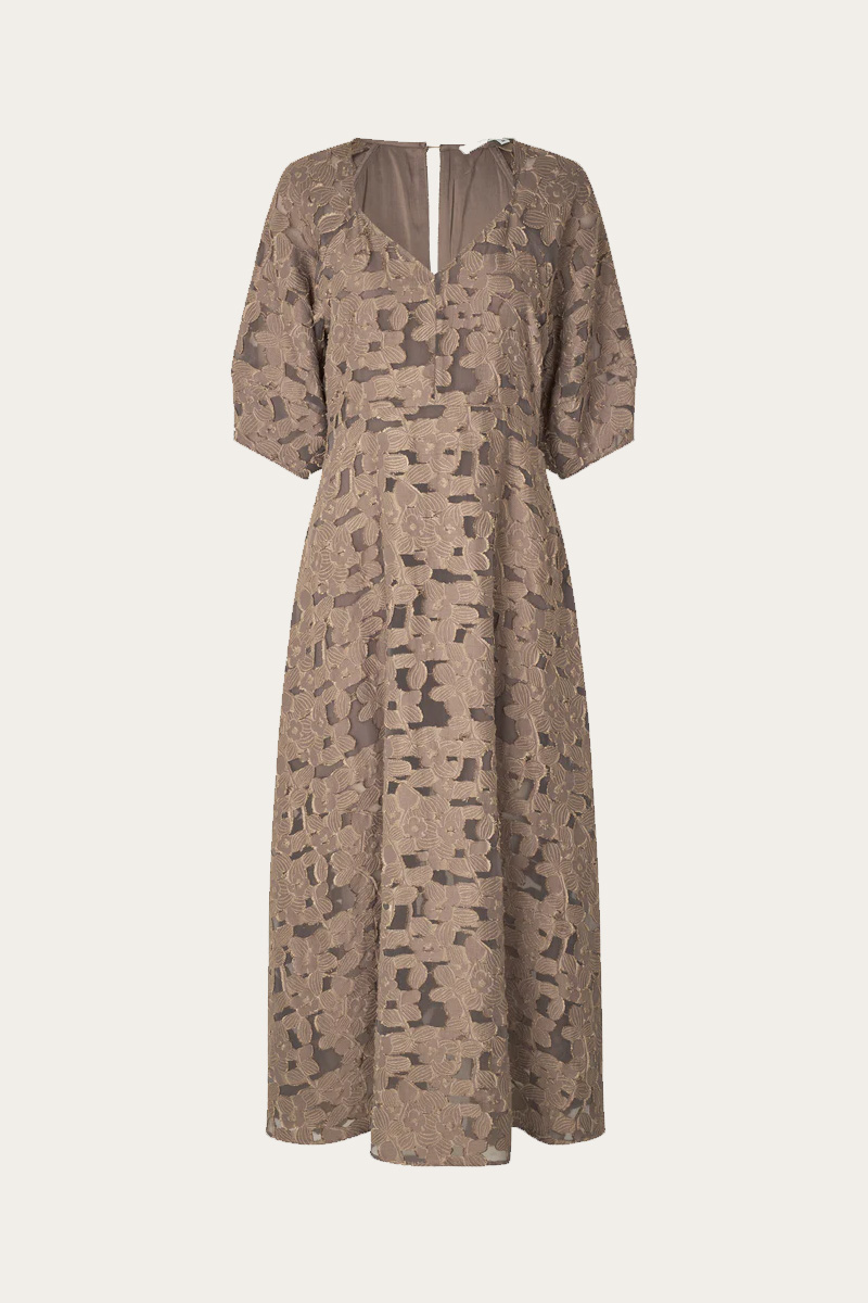 Agatha Fitted Dress Fossil - Bilde 4