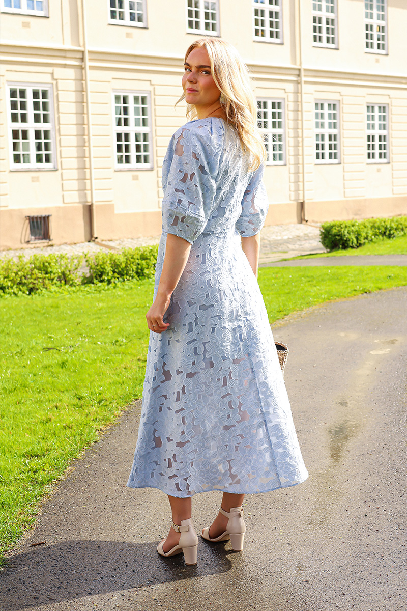 Agatha Fitted Dress Gray Dawn - Bilde 3