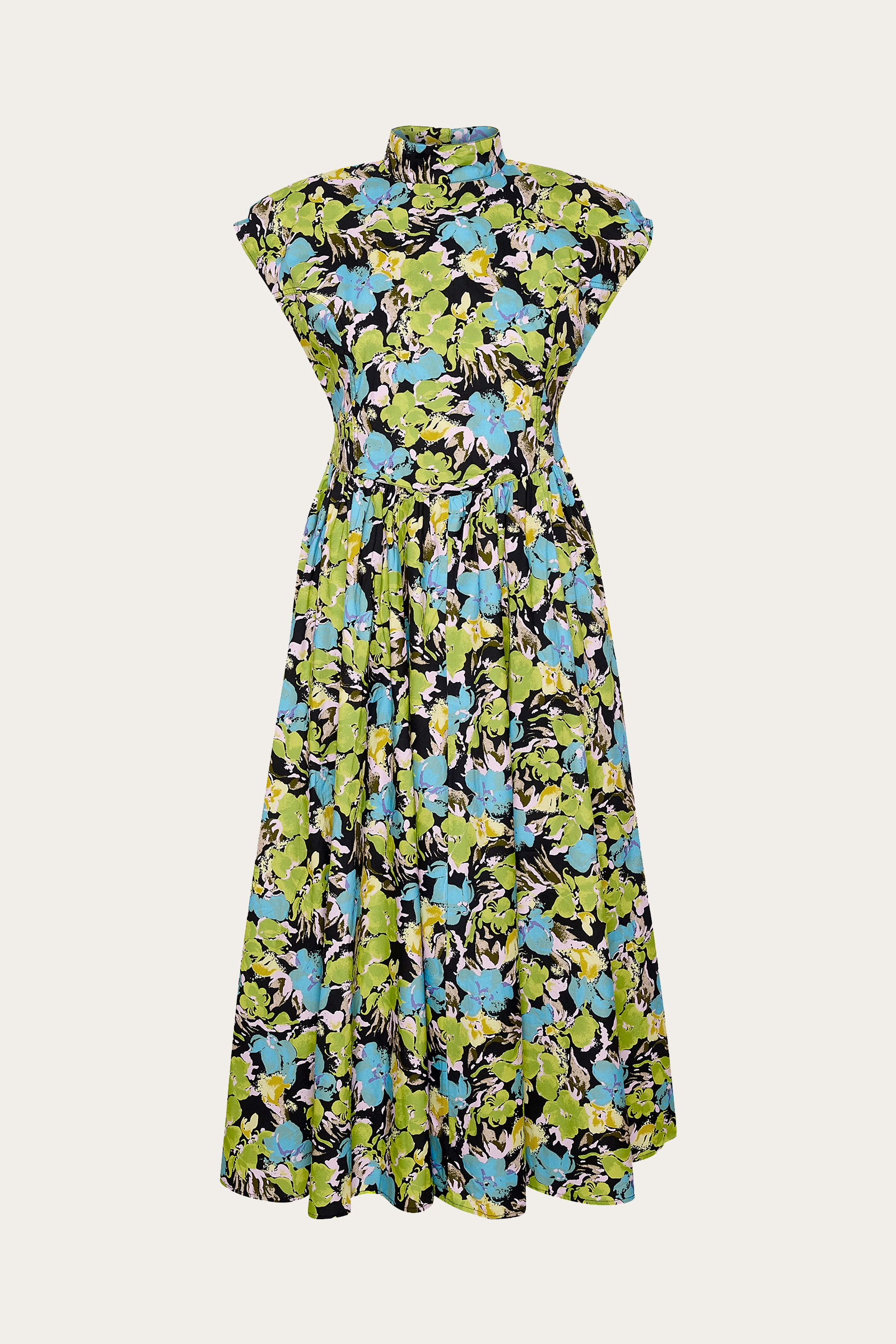 CassiaGZ Midi Dress Blue green multi floral - Bilde 3