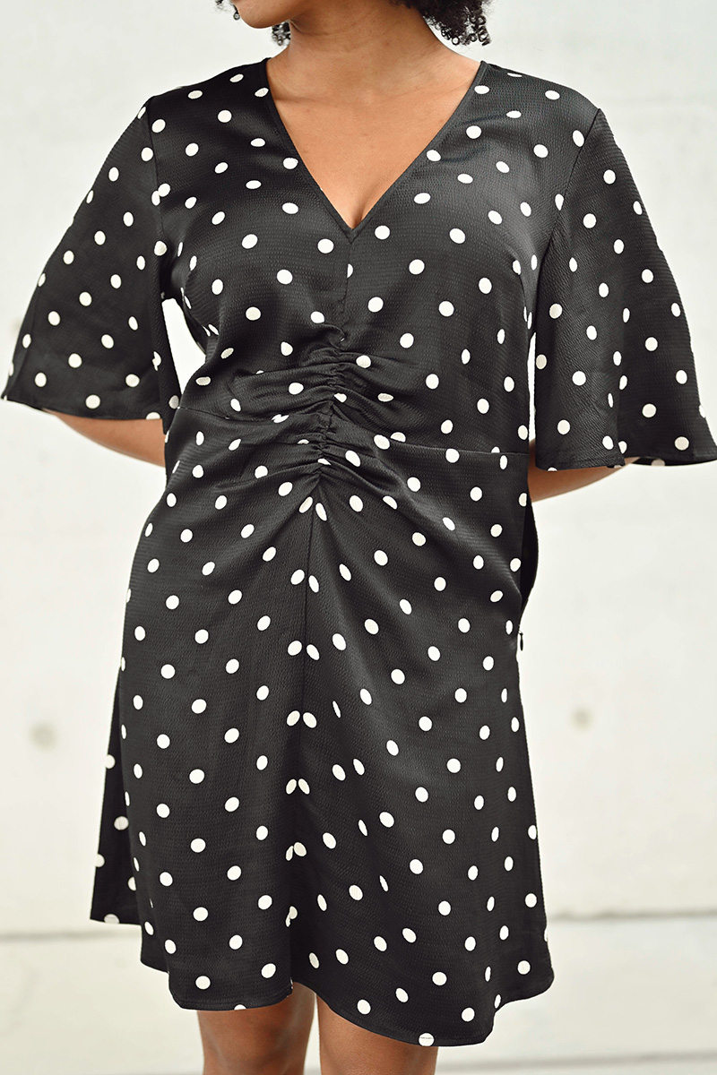 GZDotta SS Dress Black with egret dot - Bilde 4