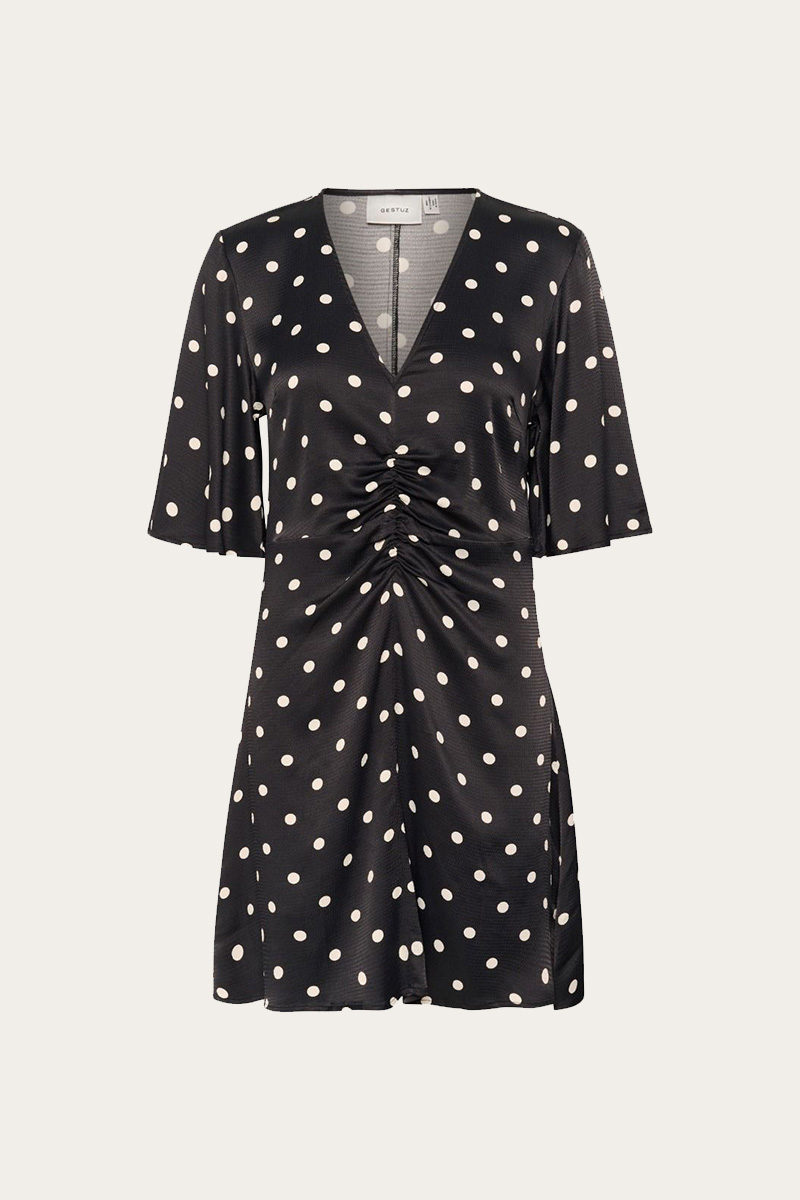 GZDotta SS Dress Black with egret dot - Bilde 3