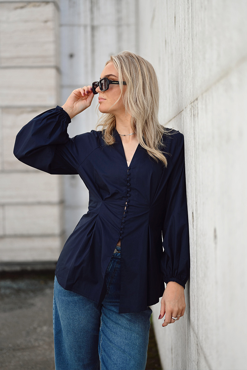 HelveIW Blouse Stormy Navy - Bilde 2